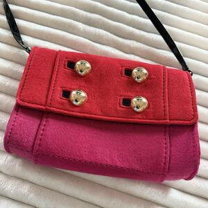 Kate Spade Purae Cobble Hill Aleah Crossover Purse Felt Modern Excellent Cond.